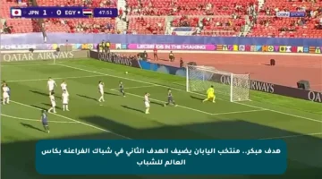هدف مبكر.. منتخب اليابان يضيف الهدف الثاني في شباك الفراعنة بكأس العالم للشباب